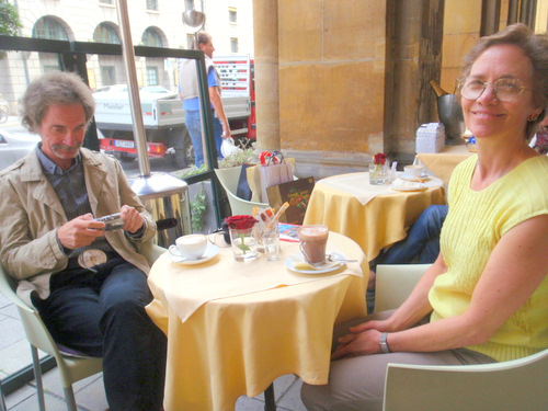 Ray and Terry at a Café.